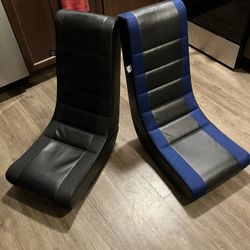Pair Of “the crew furniture” Video Rocker Floor Chairs 