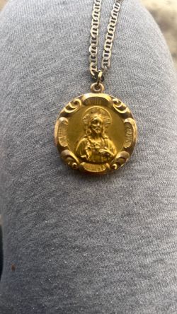 Double sided pendent 14 k