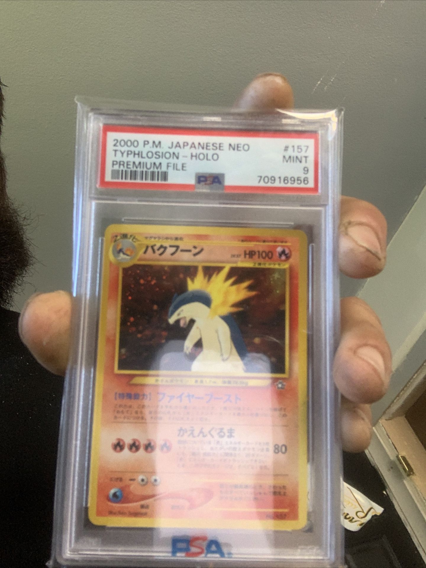 Typhlosion Psa 9 Neo Genesis Holo Slab #157