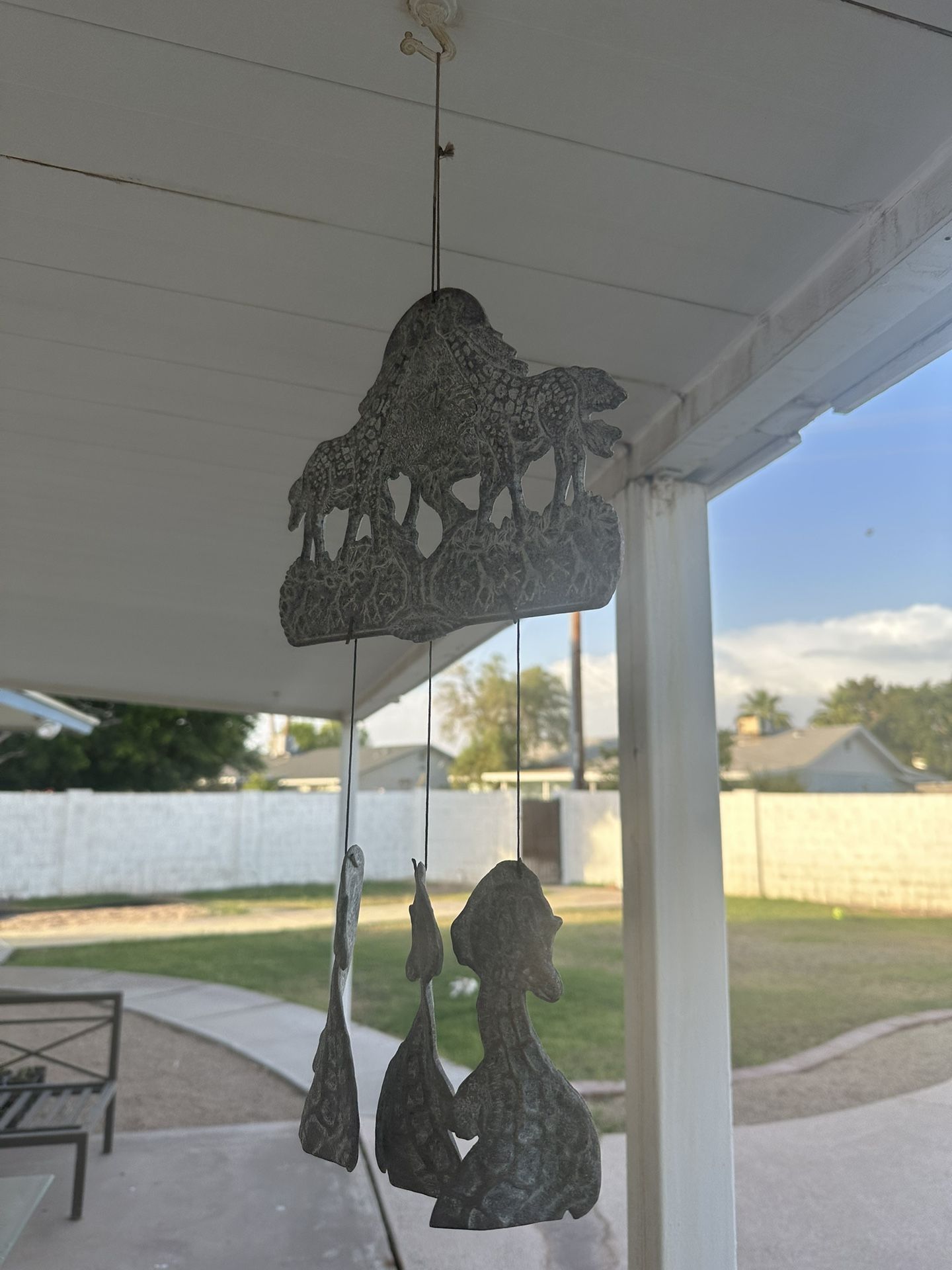 Iron Metal Giraffe Wind Chimes 