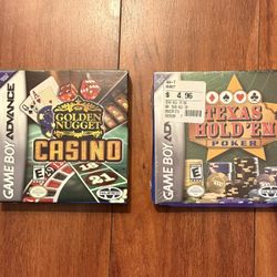 GBA Texas Hold’Em Poker NEW and Golden Nugget Casino CIB Game Bundle Nintendo