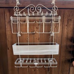Longstem Multi Use Wire Hanging Over The Door Organizer