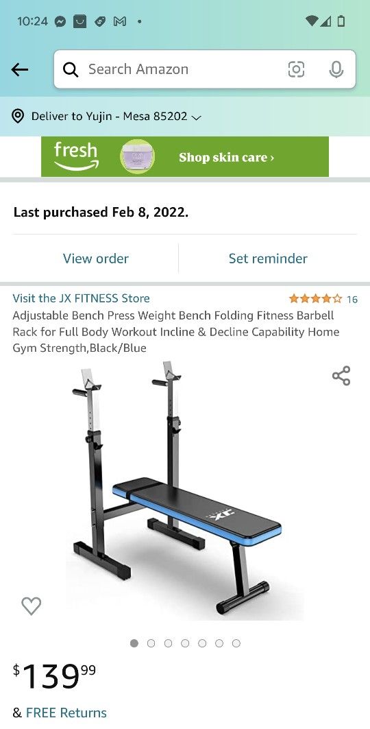 Brand New Adjustable Weight Bench Exercise