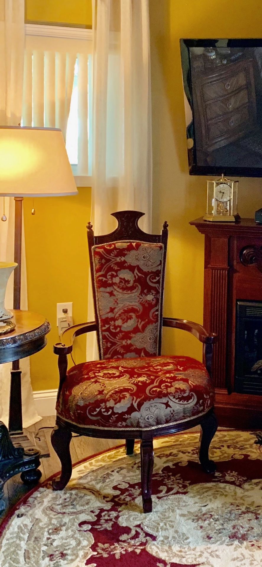 Antique Accent Chair Newly Upholstered 