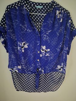 Anthropologie Leifnotes Times Two Floral Blouse