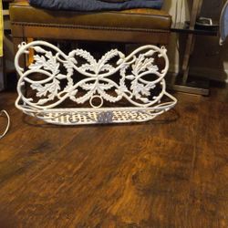 Vtg Wrought Iron Hanging Shelf