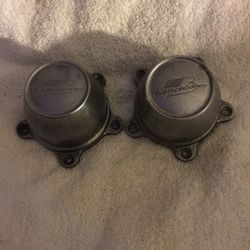 2-BILLET SPECIALTIES CENTER CAPS FOR STREET LITES RIMS USED IN GOOD CONDITION $20.00