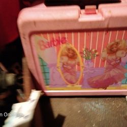 1990s Plastic Barbie Lunch Box 