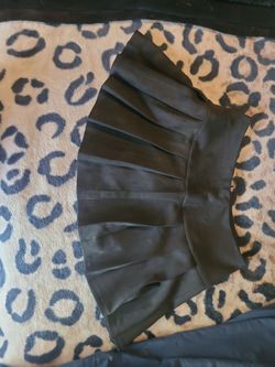Suede black skirt