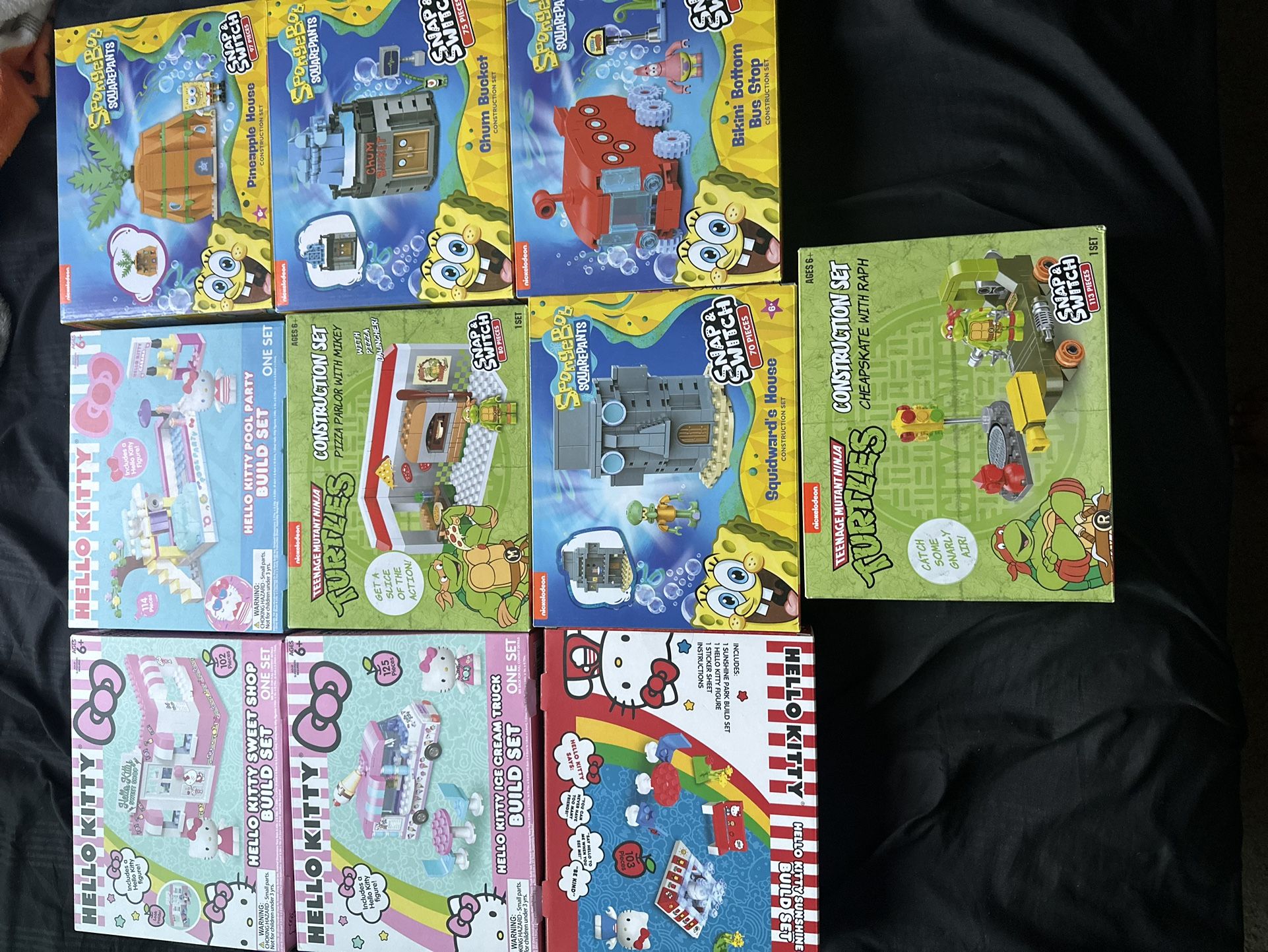 Hello Kitty, SpongeBob And TMNT lot,New Products : American Fashion Style Bags On Sale