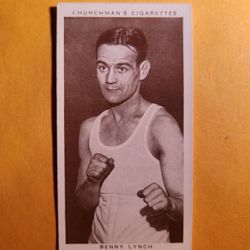 EX Authenthic 1938 Churchman's Cigarettes Benny Lynch Boxing Tobacco Card 27 HOF
