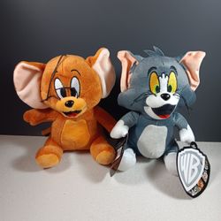 Tom and Jerry Plush SET Stuffed Doll Soft Gift Toy Kids Boys Girls Mouse Cat 6"