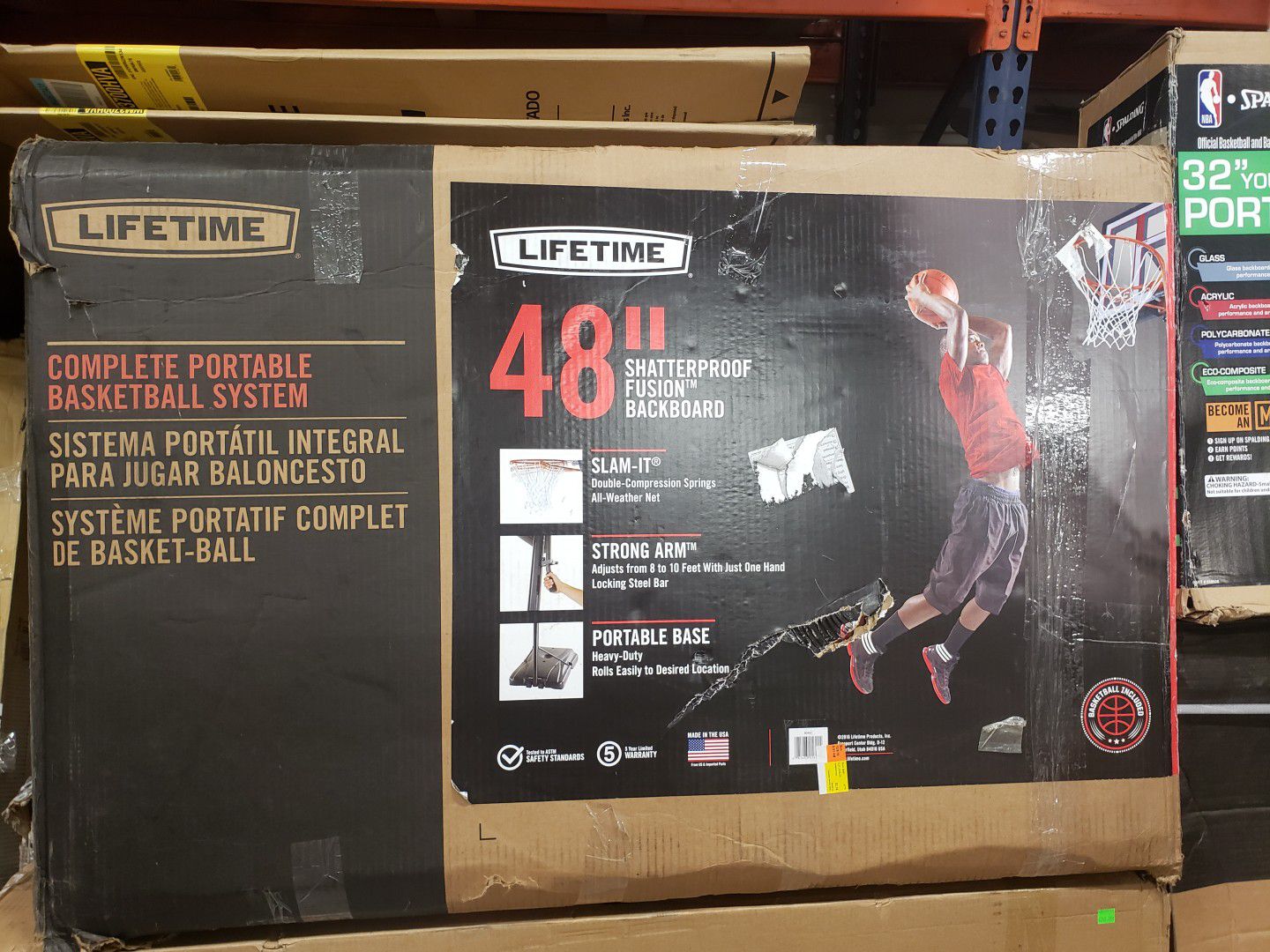 Lifetime 48" Adjustable Portable Basketball Hoop $125 FIRM