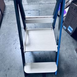 Foldable Toddler Kitchen Stool Helper, Toddler Tower with 3 Adjustable Height, Wooden Toddler Step Stool, Collapsible Toddler Tower, Toddler Stool for