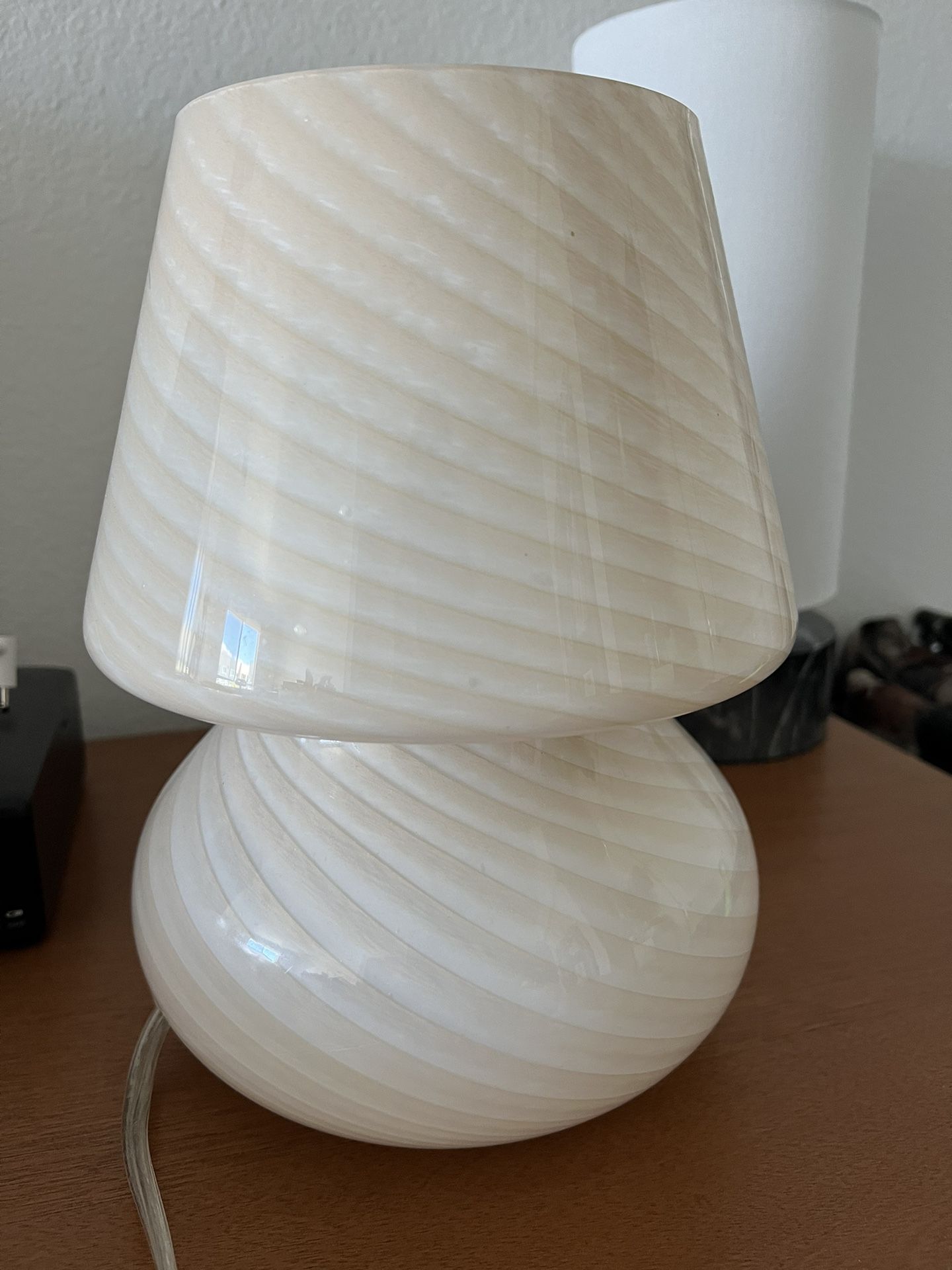 Urban Outfitters Mushroom Glass Table Lamp