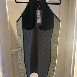 adidas Ivy Park Beyonce Knit Logo Mini Dress Bodycon Green Size XL GR1459