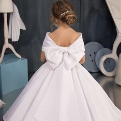 Lil Girl White Ceremony Dress