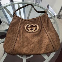 Gucci Guccissima Metallic Gold Hobo Shoulder Bag