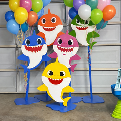 Baby shark decorations Bebefinn wood stands