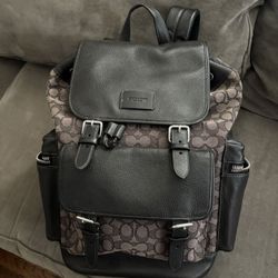 Coach Signature Canvas Backpack