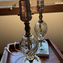 Antique Italian Crystal Lamps