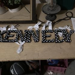 Kennedy Name Letters Decoration