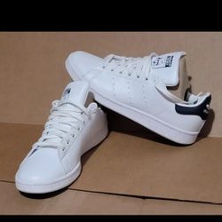 Adidas Originals Stan Smith White Navy Mens Casual Sneakers FX5502 Size 8, Used.