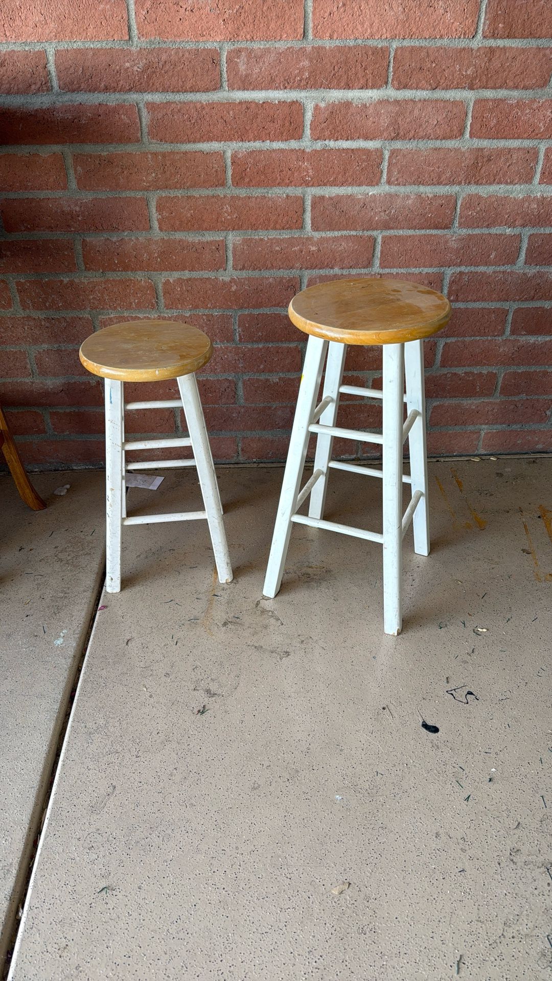 Solid Wood Stool Set 