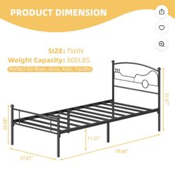Twin Size Bed With Mattress