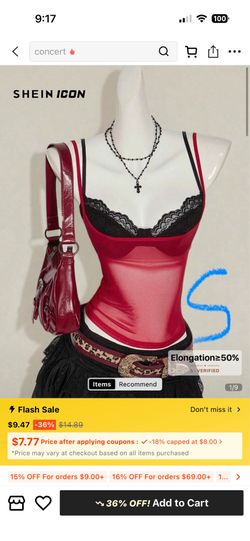 Black Red top size S