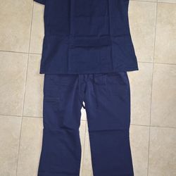 Navy Scrub Set - Women's Size Small Top Size XS bottom