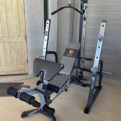 Apex Adjustable Weight Bench Rack With Hi And Low Row Pulleys With Attachments Free Delivery for Sale in Phoenix AZ OfferUp