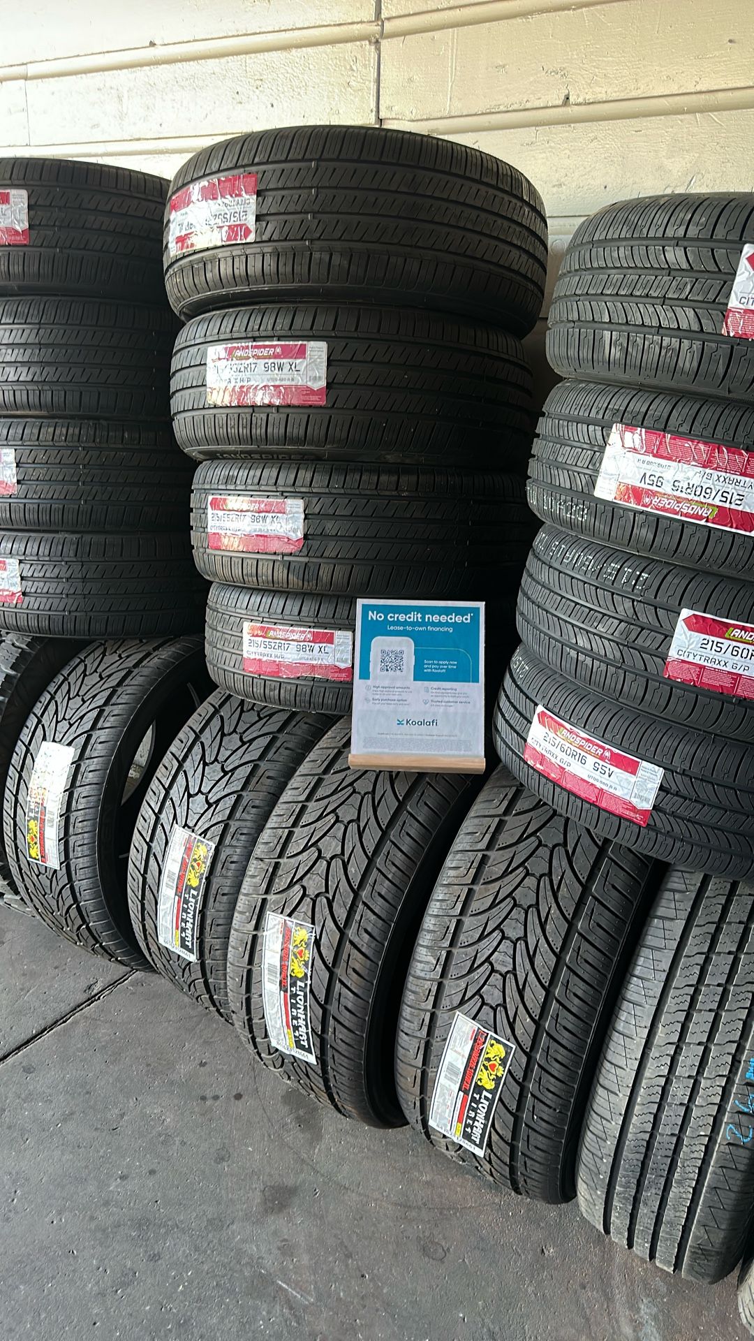 New tires, reasonable prices financing available