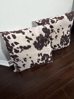 Cow Pattern Throw Pillows - Set Of 2