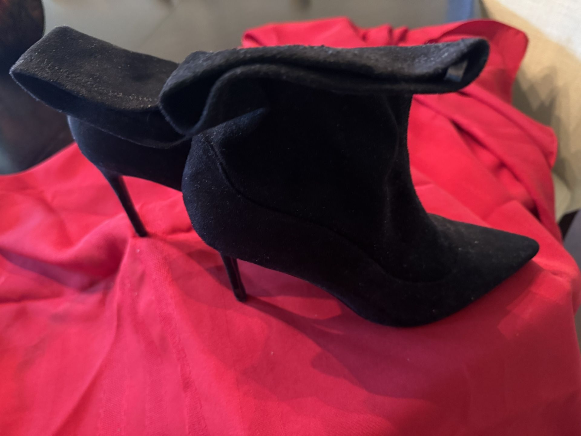Black Suede Ankle Boots Size 10