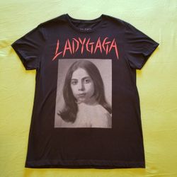 Lady Gaga School Year Book Photo Pic Portrait Joanne Vintage T-Shirt NOT Vinyl CD
