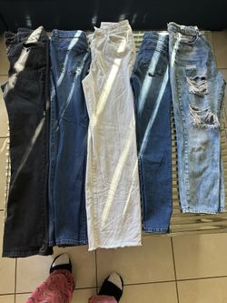5 Pairs Jeans. 1 Pair Jean Overall 1 Pair Short Workout Pants