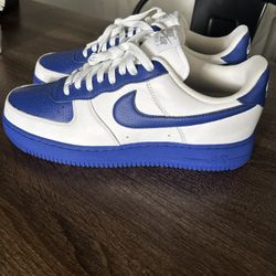 Size 11 Men’s Custom Nike Air Force 1 S. White And Blue 