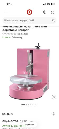 Cake Decorating Machine, Cake Cream Spreading Coating Smearing Machine, Low Noise Cake Frosting Machine, Turntable with Adjustable Scraper