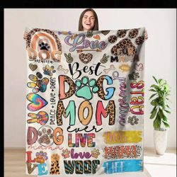 New Best Dog Mom Ever  50x60” Blanket 