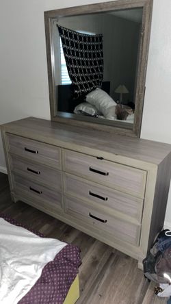 Dresser and mirror