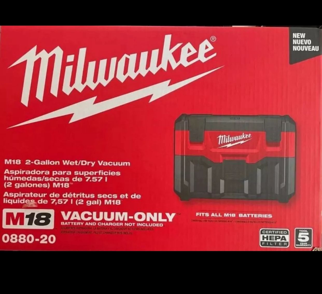 Milwaukee New Vacuum M18