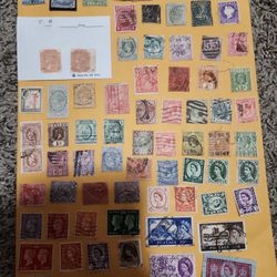 1 Sheet High Value Of Old Victoria Stamps Lot GJ 888 