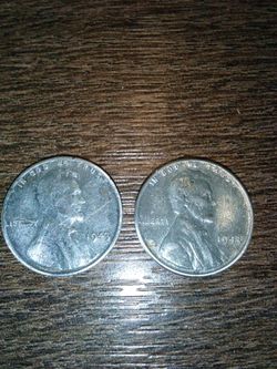 Steel penny two of them 1943 rare make.offer