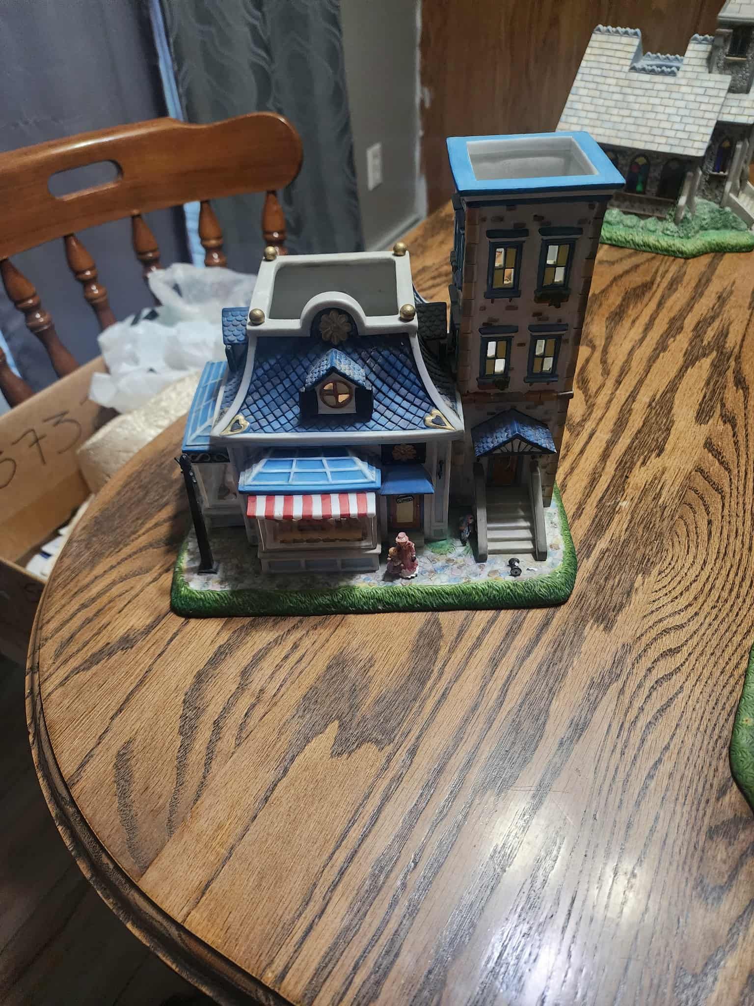 Set Of Porcelain Christmas Houses