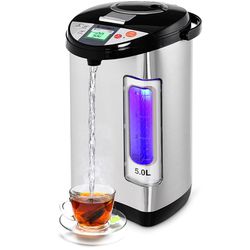 Instant Electric Hot Water Boiler and Warmer, 5-Liter LCD Water Pot with 5 Stage Temperature Settings New