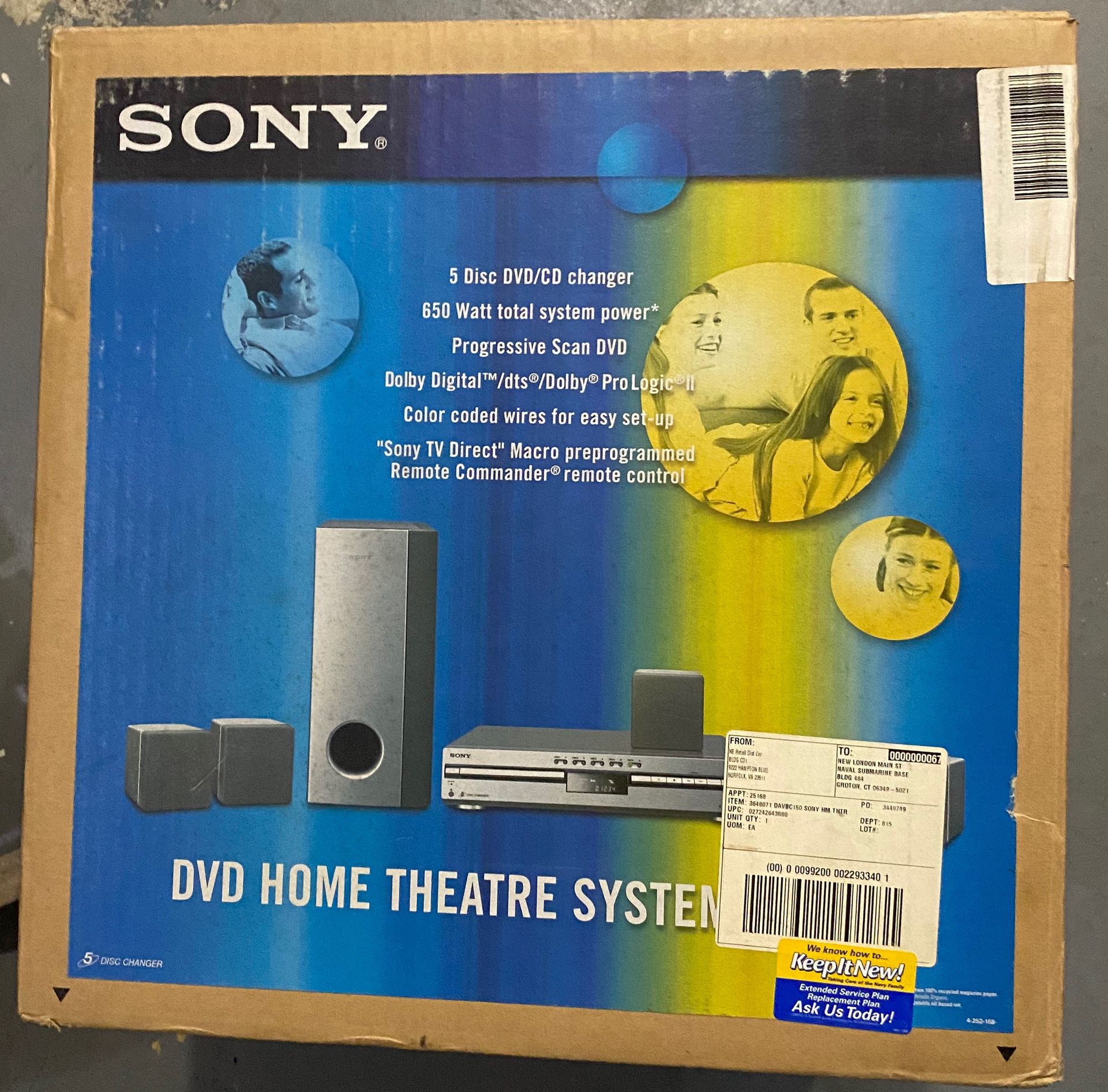 Sony Home Theater System DAV-BC150 Complete SET with pair speaker floor stands