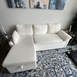 White pullout couch