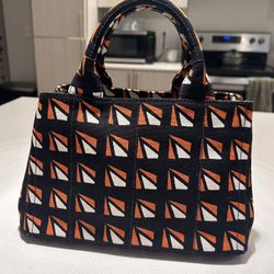 AUTHENTIC PRADA CANAPA PRINTED SATCHEL 