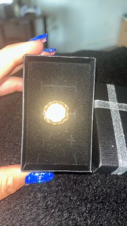 14K gold nugget M ring size 5